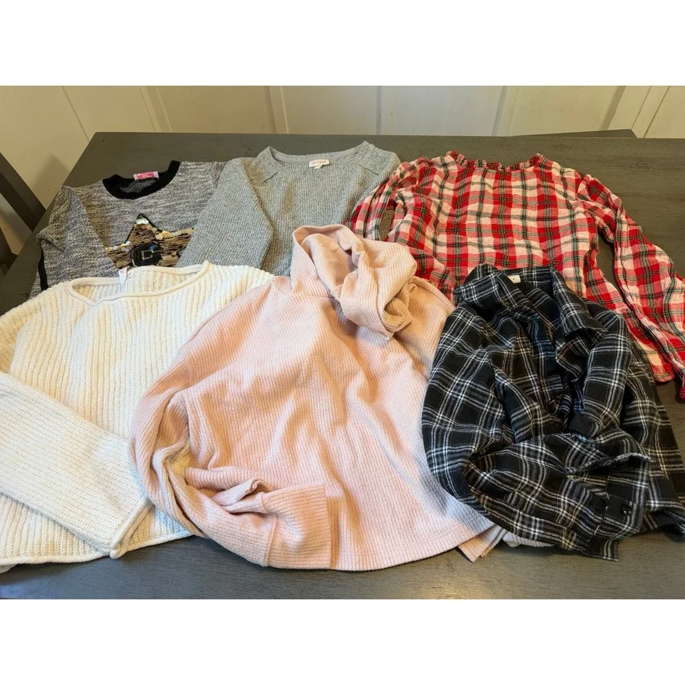 Girls Clothing Lot 19pc Size 10 12 Large Abercrombie Old Navy Cat & Jack Sherpa